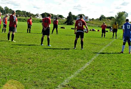 <p>Moment of Silence prior to the Lars Hybel Testimonial Game, Palatine, 2016</p>